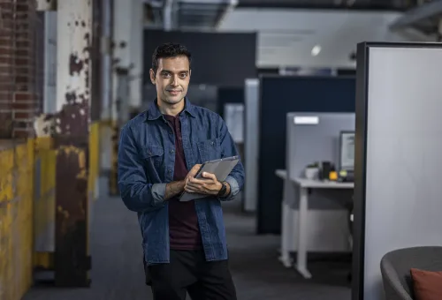 Portrait in an office enviroment.